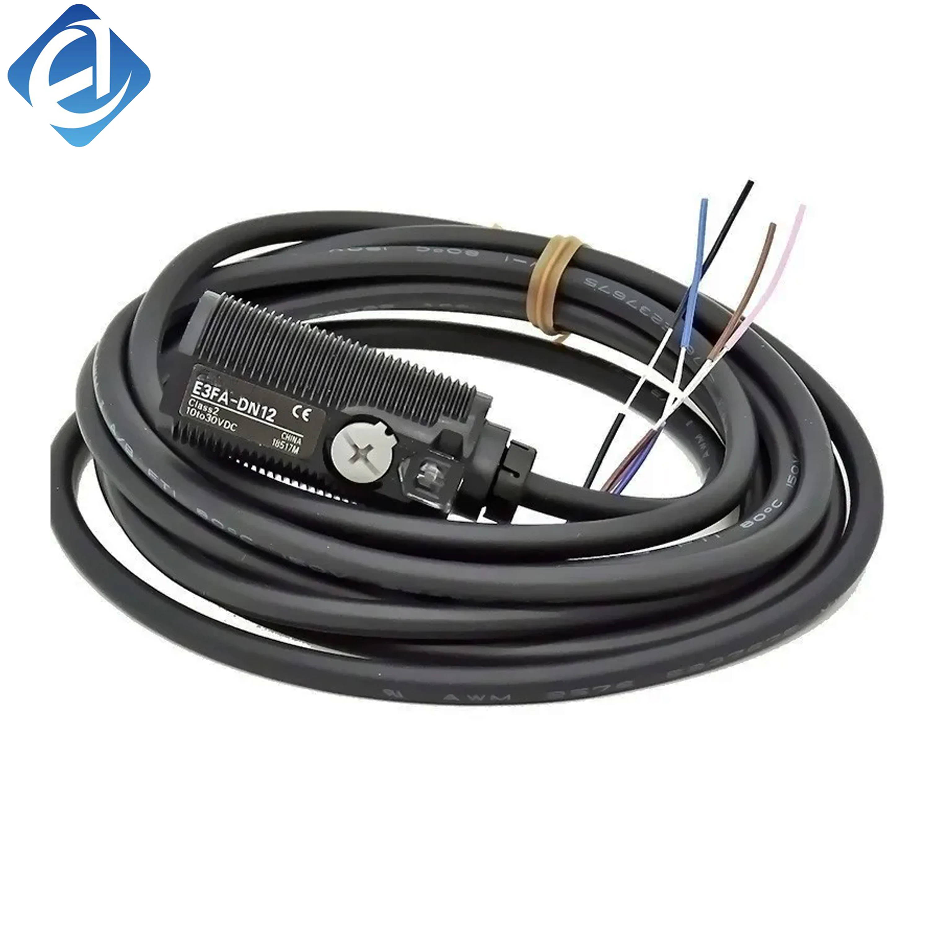 New Original Omron E3FA series photoelectric sensor. Diffuse reflective mode, NPN output, 10–30V DC operating voltage, IP67 waterproof and dustproof. Stable performance with strong anti-interference ability, widely used for object detection, counting and 