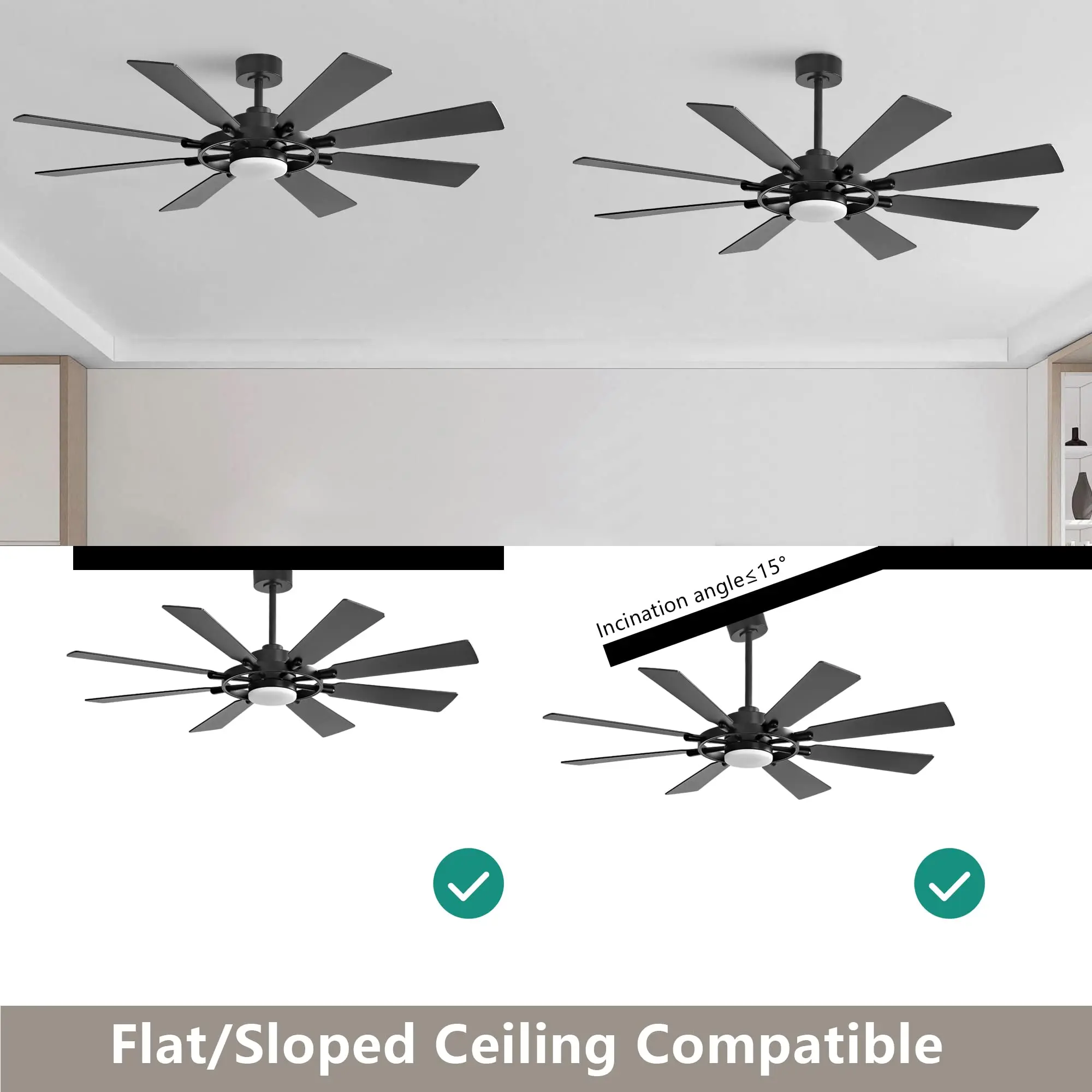 Simple Modern Fan Chandelier Invisible Ceiling Fan Light Living Room