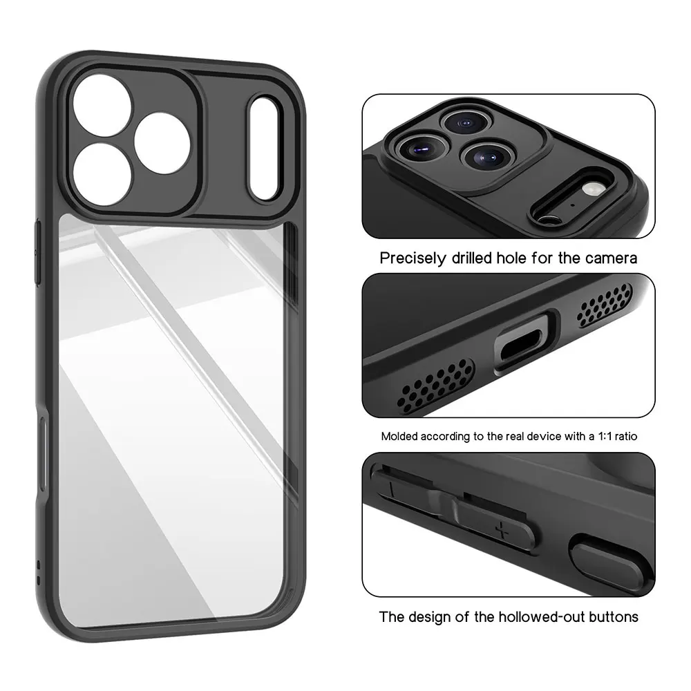 Funda Transparente de Precisión Magnética de TPU+PC con Protección para la Cámara Compatible con Serie iPhone 17 16 15 14 13 12 11 de Laudtec