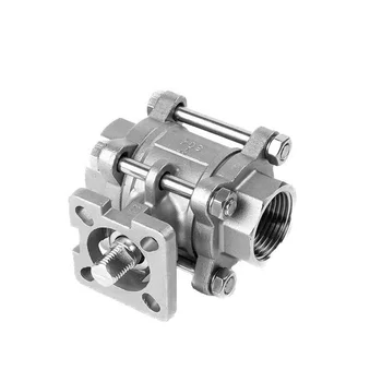 3PC Stainless Steel Ball Valve, Carbon Steel Screwed, ANSI Standard, 304/316, Zhejiang Manufacture