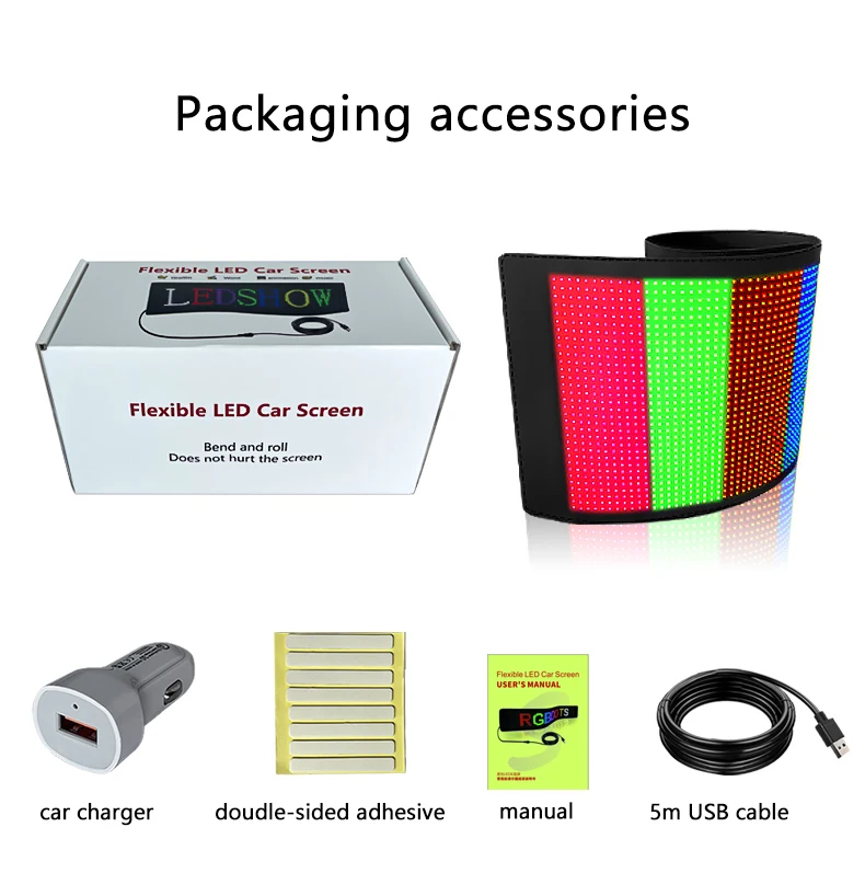 Super Soft Modular Led Screen Display App Control Programmable Led Car
