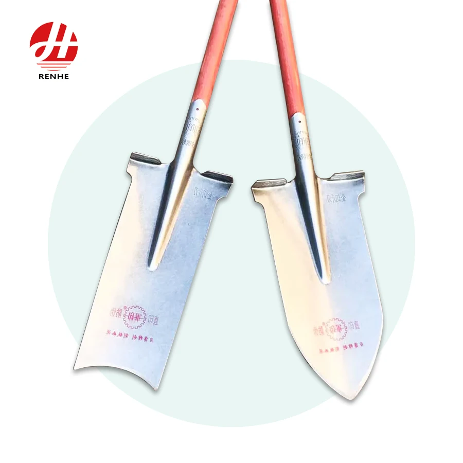 Outdoor Garden   Metal Trenching  Digging Shovel Spade  with Long Wooden Handle