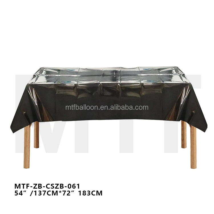 Wholesale Aluminum Film Mylar Tablecloth Colorful Foil Disposable Table