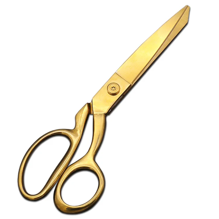 Strong leather scissors serrated blades 22.5cm