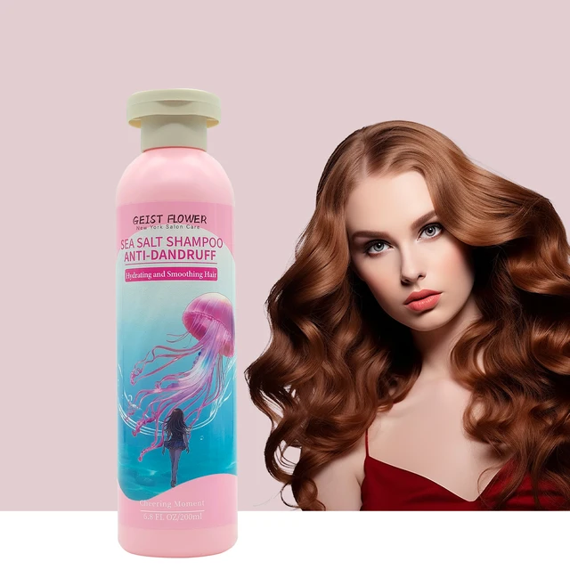 USA Brand Geist Flower Sea Salt Refreshing Anti-Dandruff Shampoo  Hydrating and Smoothing Hair For Dry and Frizzy Hair