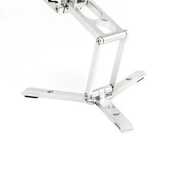 Universal Multi-function Phone Clip Aluminum Stable Folding Mobile Phone Bracket Horizontal Vertical Adjustable Phone Stand product image