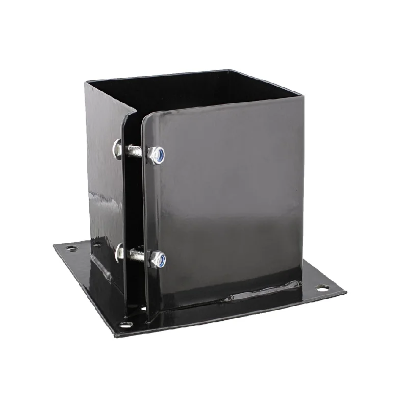 Professional Workshop Adjustable 2*2 4*4 6*6 Metal Steel Fence Post Stand and Anchor Base Plate for Concrete
