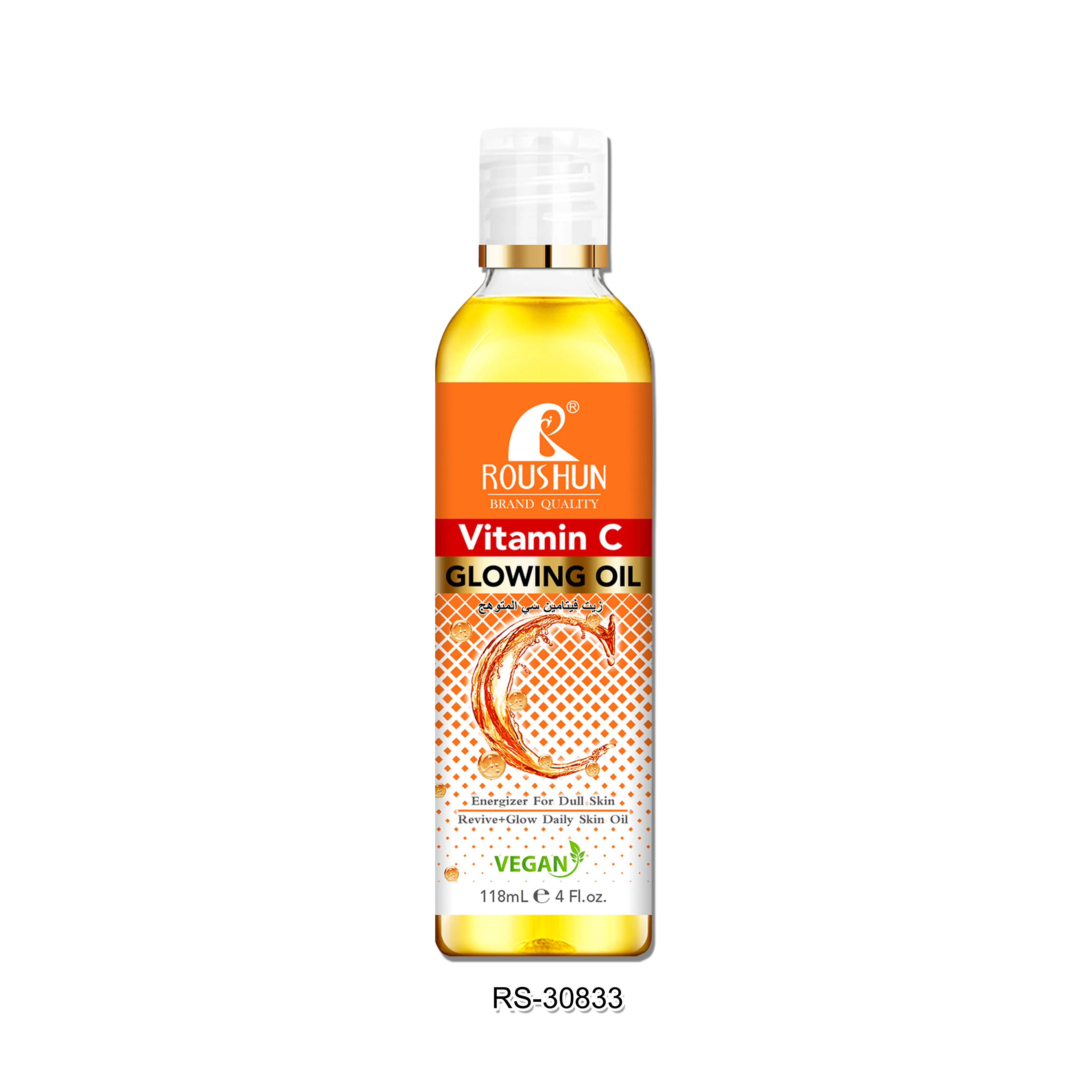 ROUSHUN Body Oil Private Label Vitamin C Brightening Natural Repairing Firming Nourishing Skin Body Oil Face Oil