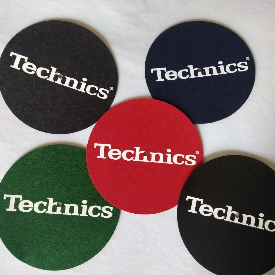 Custom Screen Printing Logo 3mm 12'' Felt Slipmats Turntable Slipmat Antistatic Buy Custom