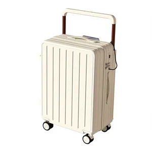 Luggage Women's New Half-Open Trolley Case Internet-Famous with Wide Handle Large Capacity Neoprene Material for Business Travel