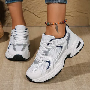 Women's High Quality Breathable Mesh Sports Shoe Lightweight Comfortable Casual Running Round Toe Sneakers Shoes for Ladies