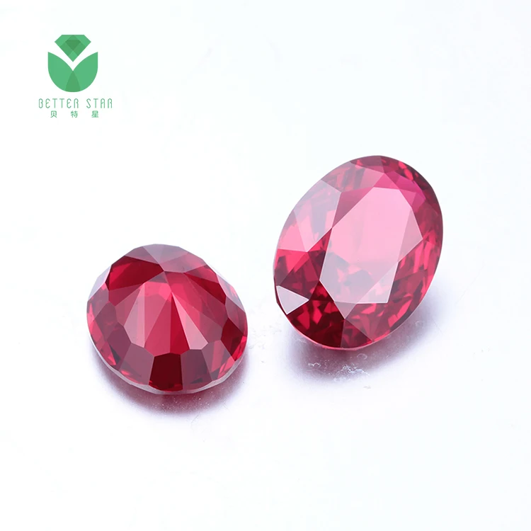 Lab Grown Ruby Gemstones 0.1-5 Carat in Oval, Round, and Heart Shapes ...