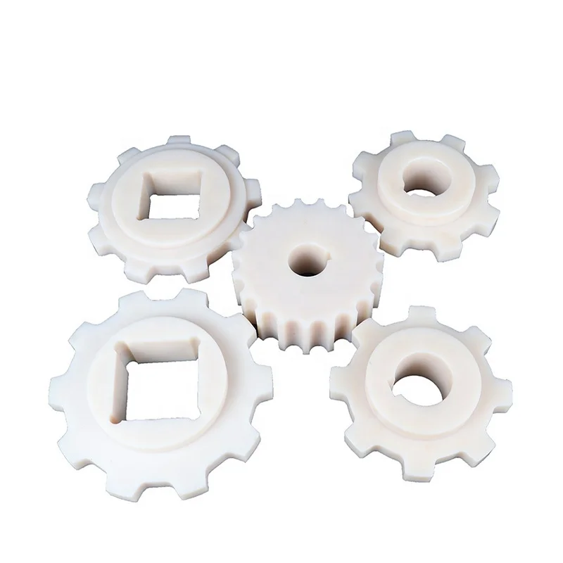 Factory custom injection cnc machining plastic spur gears POM nylon gears Plastic bevel gear