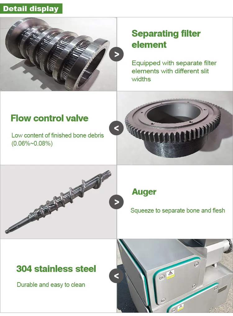 Mechanical Deboned Deboner Beef Chicken Wing Meat And Bone Separator ...