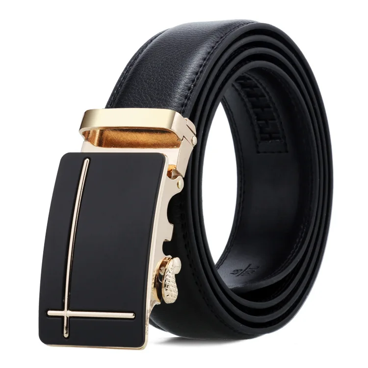 Marvelous White Genuine Leather Straps Designer for Woman Fashion Automatic Buckle Belts 1Pc 115cm Length