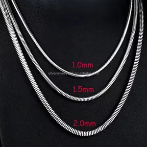 Most Popular Low Price American and European Trendy Styles Designs 925 Sterling Silver Chains Necklace for Women Chain Jewelry