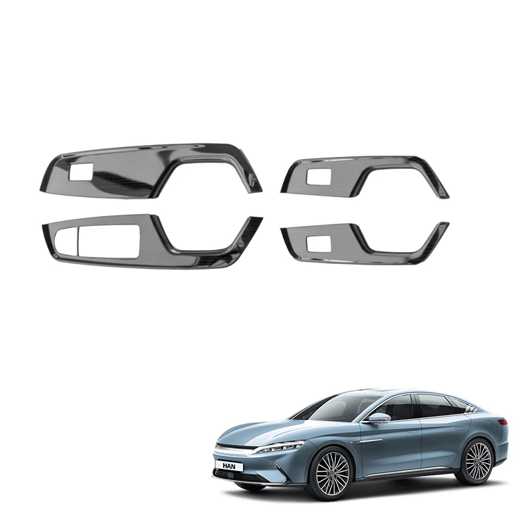 Car Armrest Window Rises for BYD Han Accessories Stainless Steel Window Lift Switch Panel Trim Cover Interior Accessory