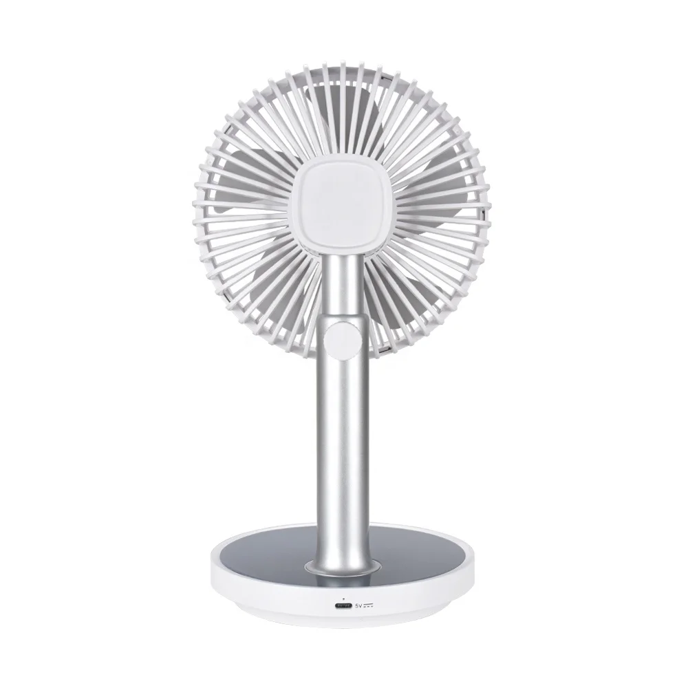 Portable Mini Table Desk Fan with Light USB Rechargeable Battery China Manufacturer