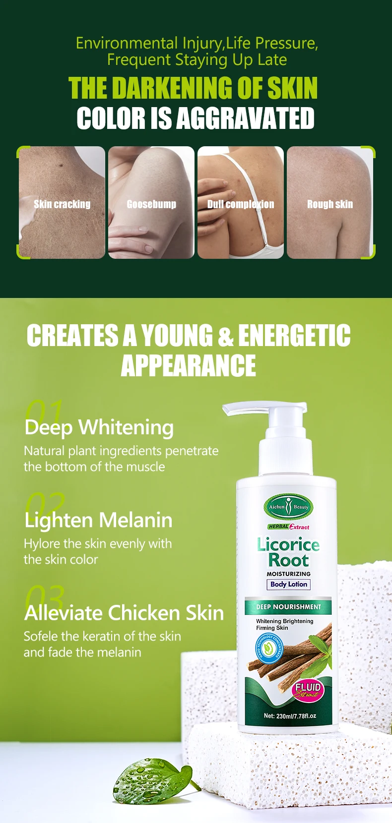 Aichun Beauty 100 Organic Body Whitening Cream Licorice Root Best