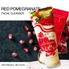 Red pomegranate facial cleanser