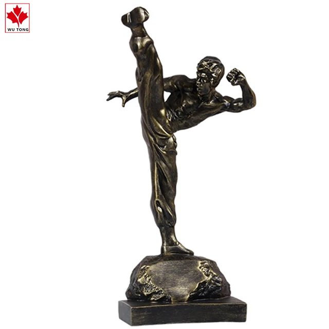 Custom Resin Kung Fu Star Bruce Lee Statue for Collection