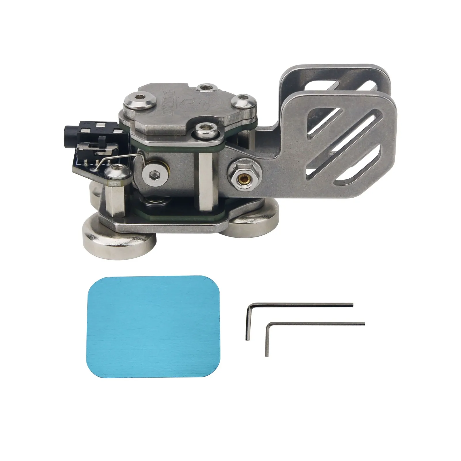 ステンレス鋼CWモールスキー ポータブル電信キー パドルキー 磁気