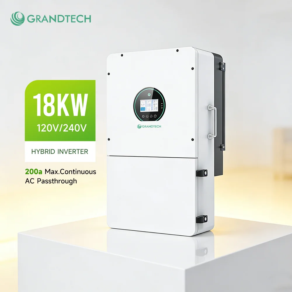 Grandtech 15kW, 16kW, 18kW 오프그리드 하이브리드 태양광 인버터, 스플릿 페이즈 인버터, 120V/240V, 50Hz/60Hz, MPPT 컨트롤러, 순수 사인파