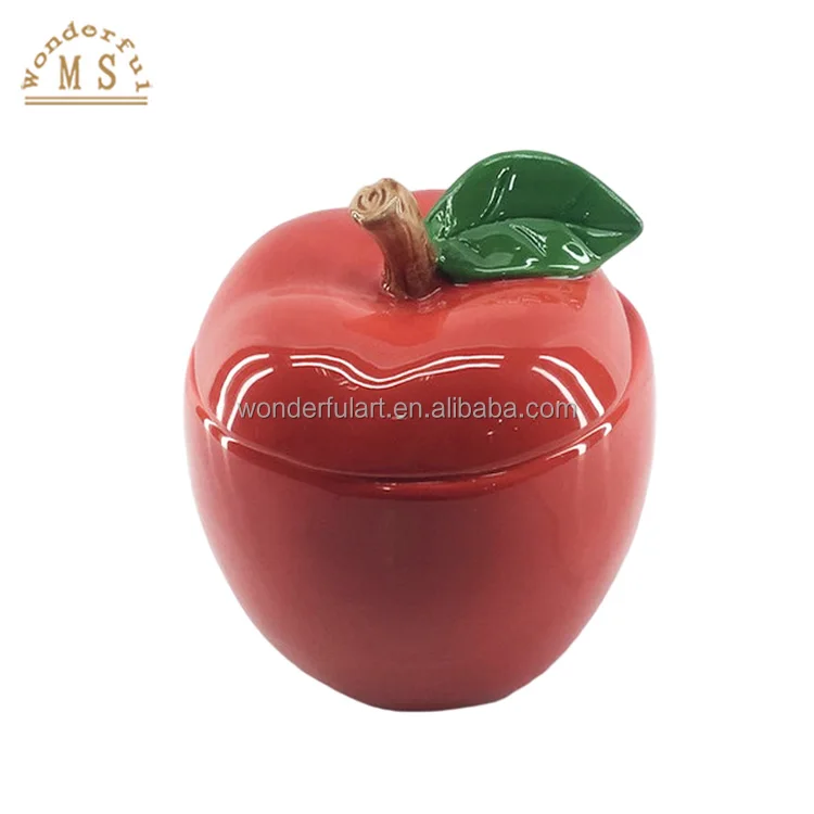 3D Fruit Ceramic candy jar Food Storage Container Spice Jar Space Kitchen Box  porcelain strawberry Pineapple  tableware