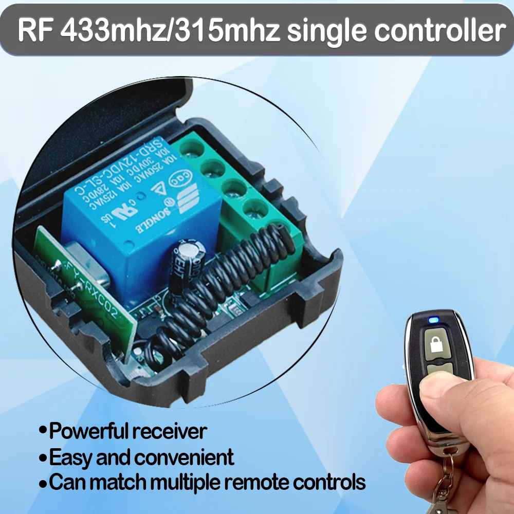 220 V Remote Control Switch 433MHz DC 12V 24V 16 Channel Relay Module ...