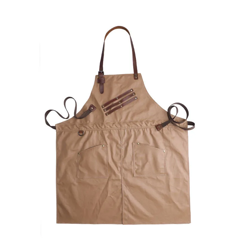 retro waterproof and oil proof tool apron canvas wear-resistant carpenter painter apron