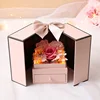 Carnation soap flower gift box with bottom light