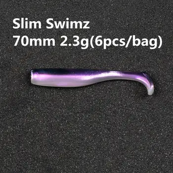 Cheery New Arrival TPR 70mm 2.3g Soft Fishing Paddle Tail Lure Slim Swim Bait T Tail Trout Lure – Soft Lure – view 5