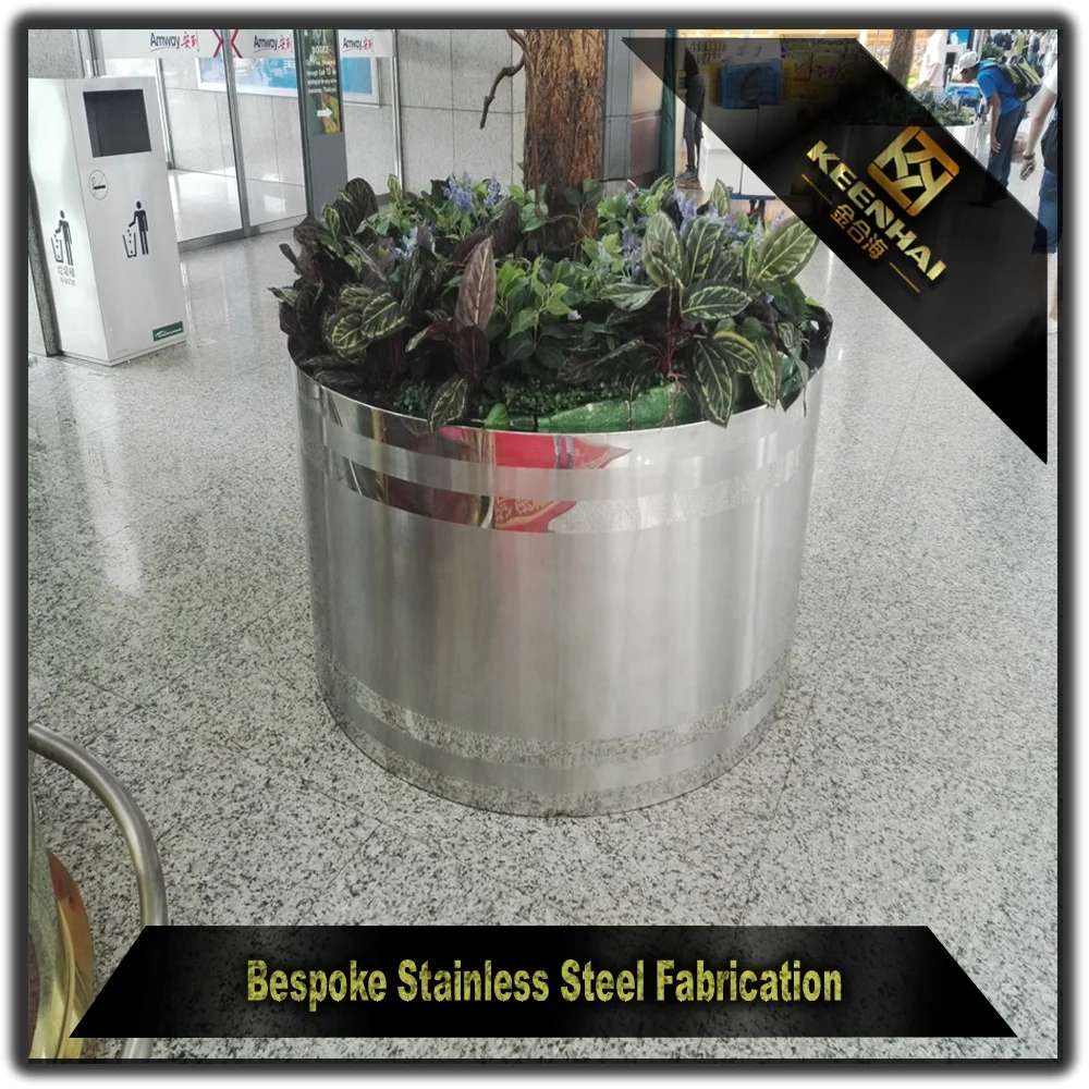 Stainless Steel Rectangular Flower Pot Giant Planter for Indoor and Outdoor Decoration Small Size Designed for Planting