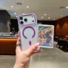 Purple + Transparent Magnetic Card Holder