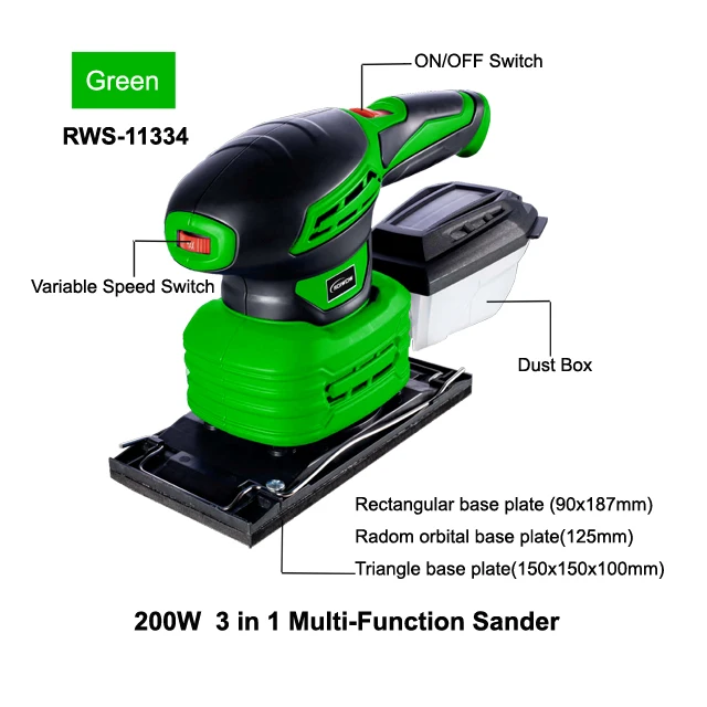 200w Portable Mini 3 In 1 Multifunction Electric Random Orbital