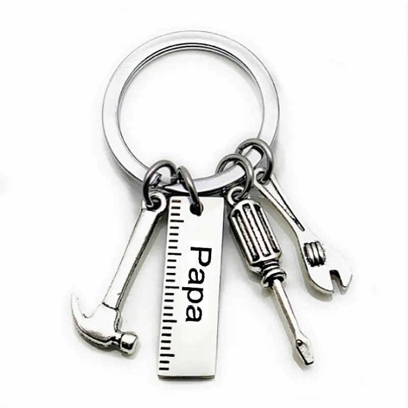 1Pc Stainless Steel Key Ring Wrench Car Accessories Metal Keyfob Gift Key Chain 