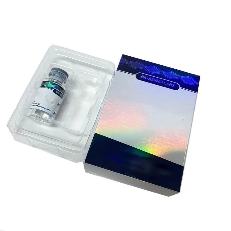 Etiquetas de Cajas Personalizadas Logotipo Holográfico para Peptiddes Tirzz Frascos Etiqueta de Embalaje de Caja con Bandeja de Plástico