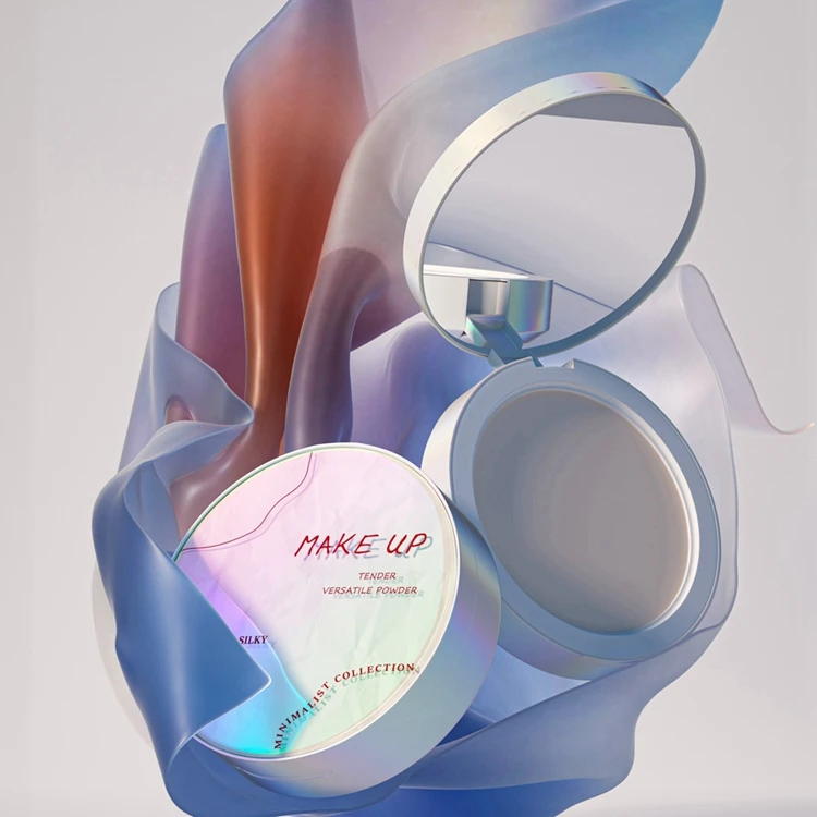 PC7046 New Design Highlight Plastic Packaging Luxury Compact Powder Case,powder Compact Case,empty Powder Compact case With Mirror