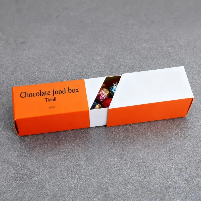 product disposable recyclable food grade custom sliding drawer paper box donut chocolate candy snack dessert packaging box-2