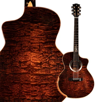Rocker+Roosevelt High Quality Professional 41/38 inch Cutaway Acoustic Guitar Spruce solid Top Classic Acoustic Guitar