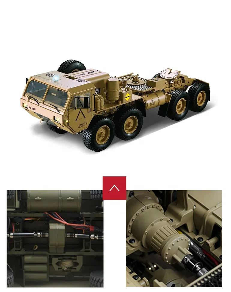 1/12 8X8ライトミリタリートラック車両を備えたオフロード車用の