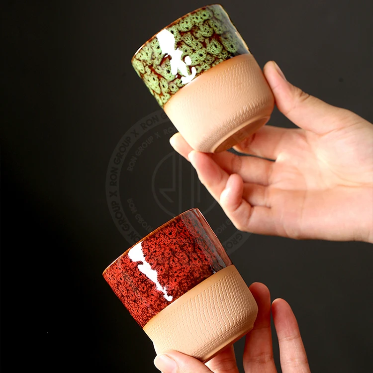 Good quality cheap price personalized vintage color stoneware 180ml ceramic cups