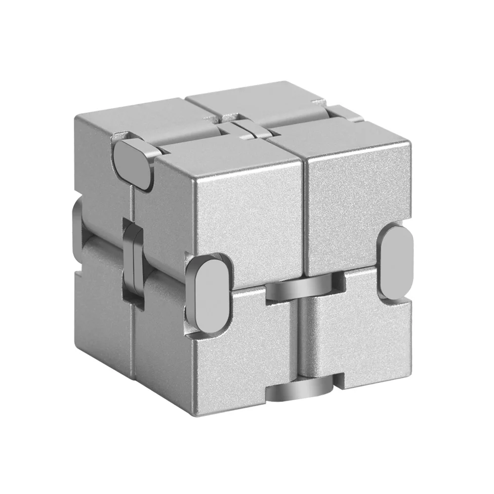 2021 Square Decompression Metal Painting Infinity Gadget Spinner Magic Fidget Cube for Killing Time