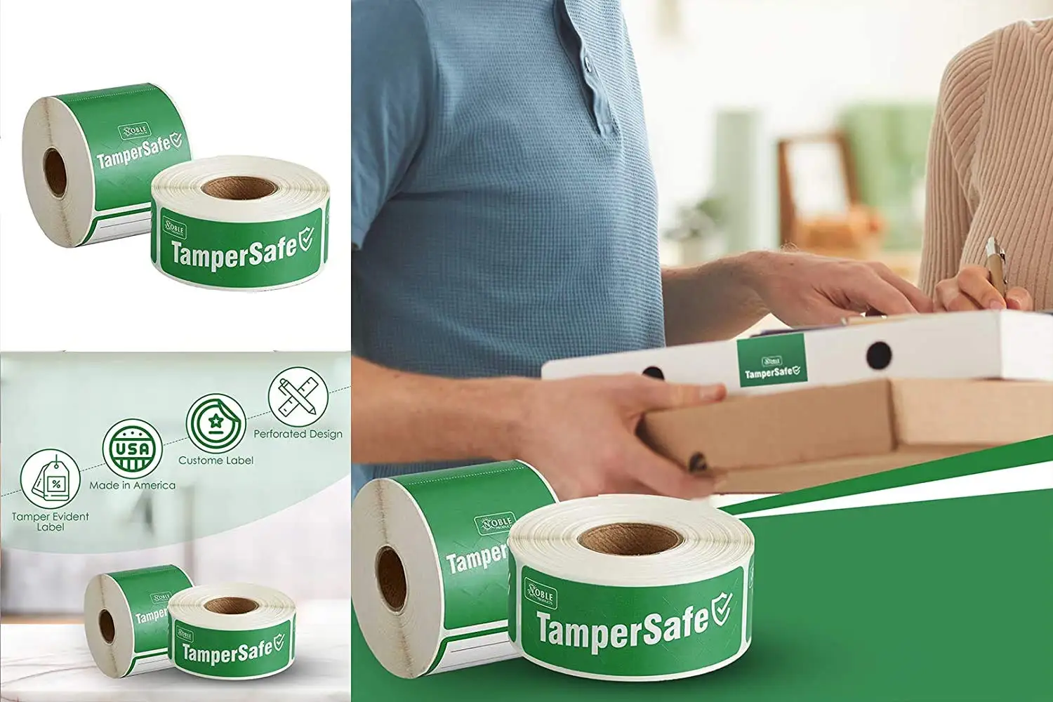 Custom Fast Food Bag Label Security Seal Sticker Tamper Evident Takeaway Packaging Label for Take Out Container Food Box