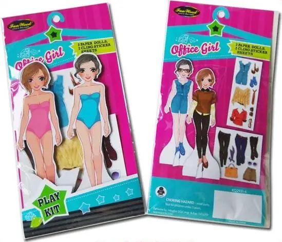 FUNWOOD GQC, модный набор для модных нарядных бумажных кукол, набор статических многоразовых стикеров, бумажных кукол