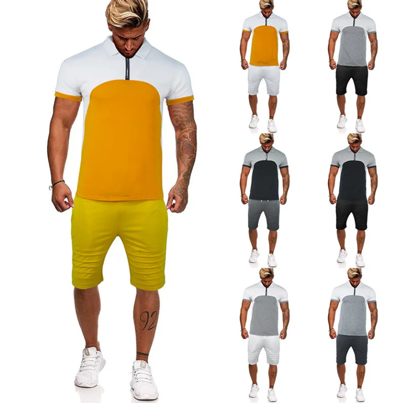 Men Tracksuit Jogging Suit Stand Collar 