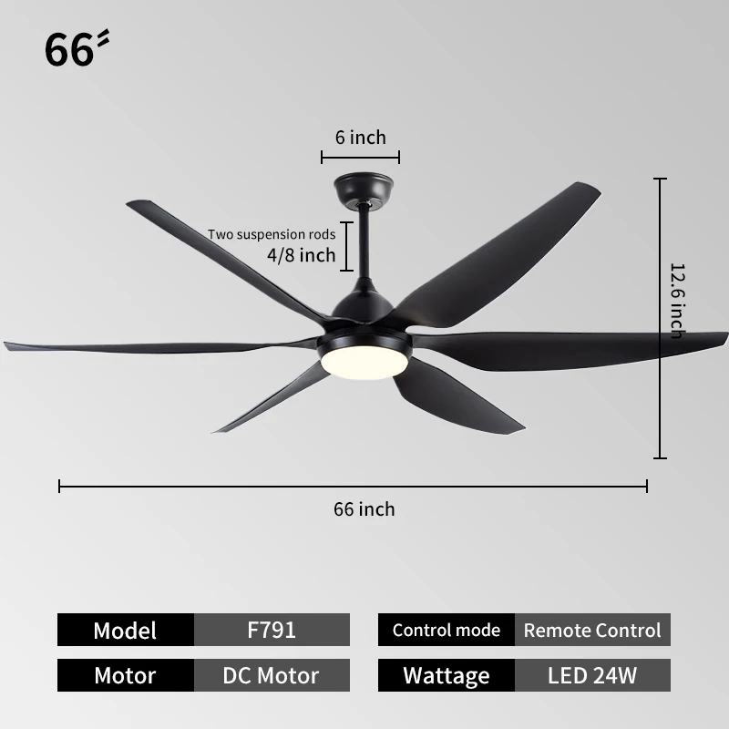 product modern nordic led fan chandelier with 5 blades full spectrum lighting  for home dining room  remote control switch-10