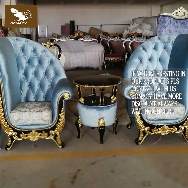 Bomacy Beauty Salon Furniture French Style Classic Sofa/waiting Sofa Luxury/ king Throne Chair