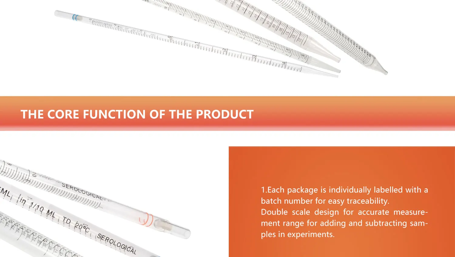 5ml 10ml 25ml 50ml Measuring Serological Pipette With Graduation