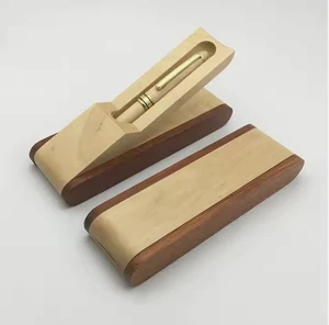 Hot Selling Business Gift Luxury Maple Wood Ball Pen Set with Custom Logo Engraved Promotion Wood Pen Set with Multi Color Box